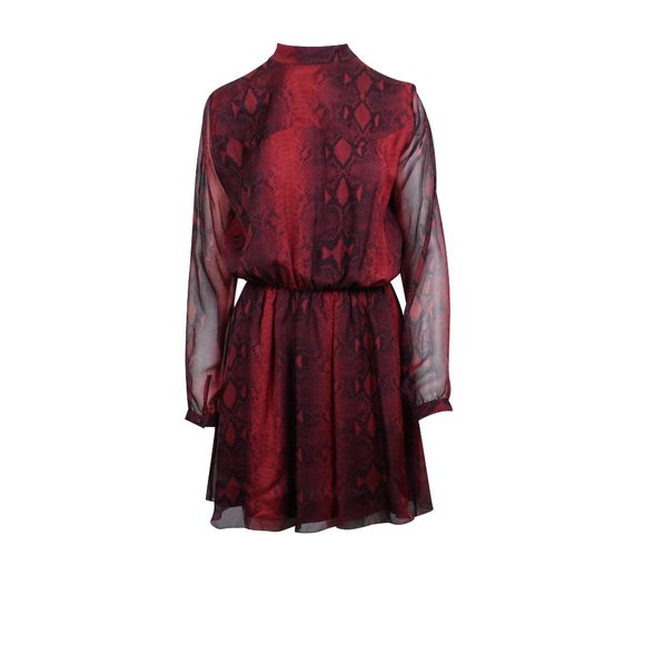 AMIRI Red Snakeskin Silk Dress Size 42 $1590 - Picture 1 of 4